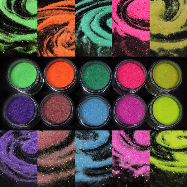 

10boxes sugar powder glitter sparkly snow candy tips starlight gradient pigment dust for design manicure nails accessories, Silver;gold