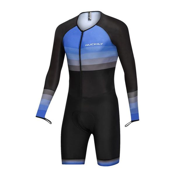 

long-sleeved lycra fabric cycling clothes spring mountain bike bicycle soft breathable stretch slim riding equipment cysu0094 racing sets, Black;blue