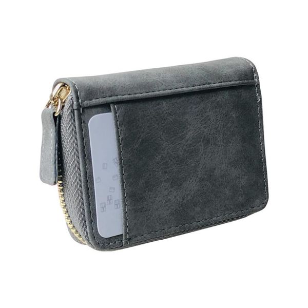 

wallets women men zipper accordion style classic card holder male matte leather fabric wallet package #lr3, Red;black