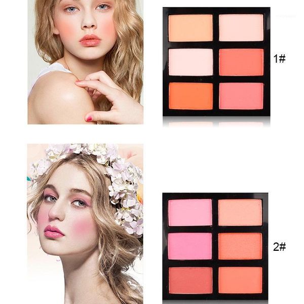 

makeup blush blusher 6 colors long lasting brighten cosmetics beauty for women mh881