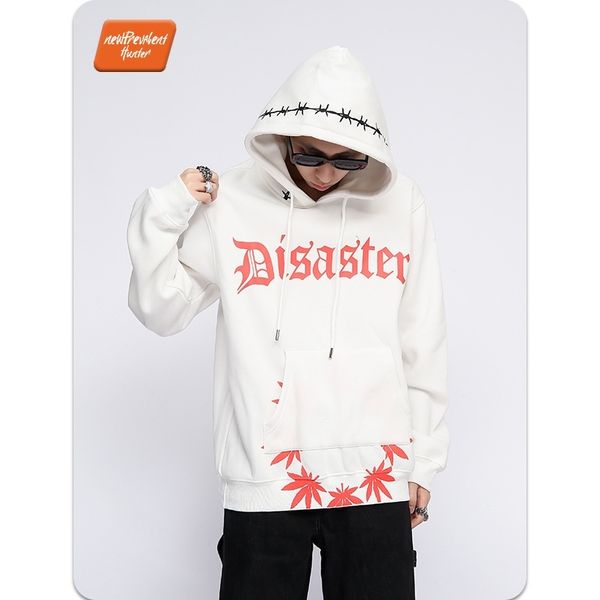 

2021 autumn winter new street brand men's sweater national loose fashion english printed pullover men, Black