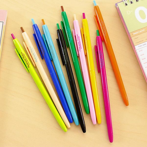 Penne Gel 12 Colore Arcobaleno Corpo 0.5mm Ballpoint per la scrittura Disegno Disegno Cancelleria Materiale ufficio Esolare Forniture scolastiche EB248