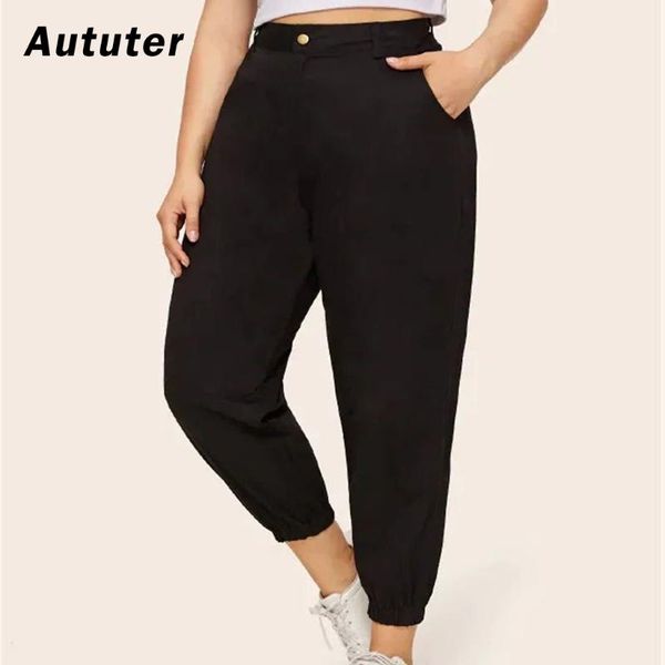 

plus size women loose harm jeans pants boy friend style long trousers pockets zipper high street female pants#a3 women's & capris, Black;white