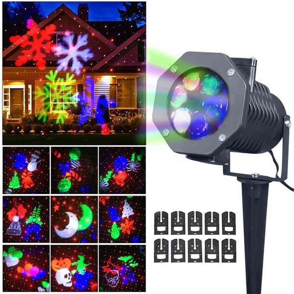 

outdoor & led christmas projection garden laser lawn plug in lamp