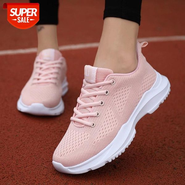 

2021 women flat platform sneakers for breathable mesh shoes spring ladies laces sock #h03m