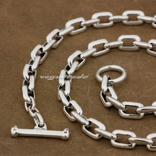 

sterling silver mens biker rocker necklace 8w007n punk jewelry 18" to 36" chains