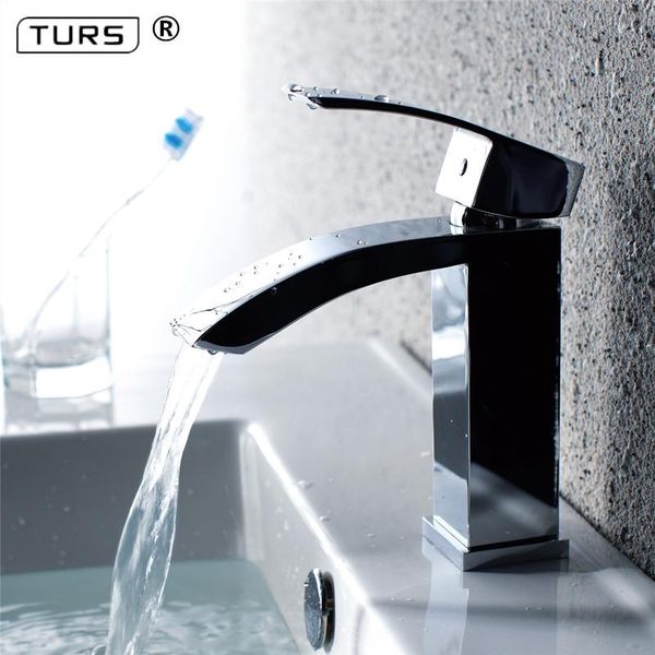 

bathroom sink faucets waterfall copper vanity for washbasin mixer tap chrome basin modern fashion style chrome/nickel brushed