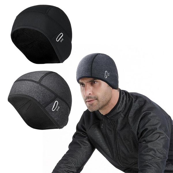 

cycling caps & masks fleece warm cap ear protect breathable waterproof riding thermal winter windproof motorcycle bike keep hat, Black
