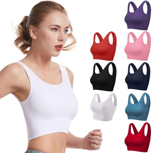 

women's sportswear sport push up yoga underwear vest fashion camisole sleeveless running bra outfit