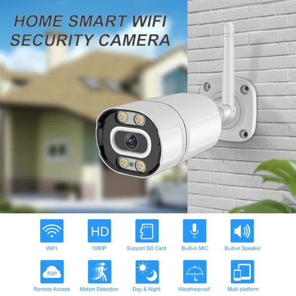 

cameras 1080p ip camera wifi wireless 2mp two way audio video night vision surveillance human detection tf card record outdoor