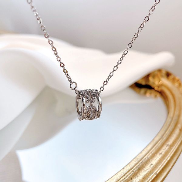 

light korean fashion luxury necklace women's clavicle chain, Silver