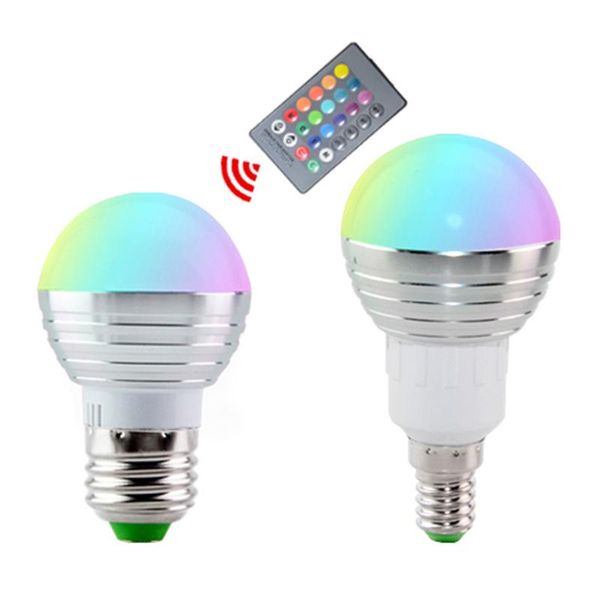 

bulbs e27 e14 wireless led light bulb speaker rgb play lamp + remote ac110v 220v 5w spotlight