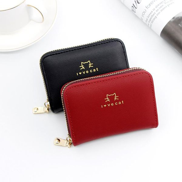 

card holders korean candy color bag set large capacity multi organ, Brown;gray