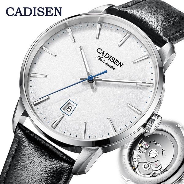 

mechanical watch men luminous stainless steel business wrist automatic watches nh35a japan movement wristwatches, Slivery;brown