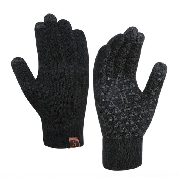 

DNs 2021 knitted touch screen for women and fingerless gloveswinter women' gloves autumn mittens and winter, Blue;gray