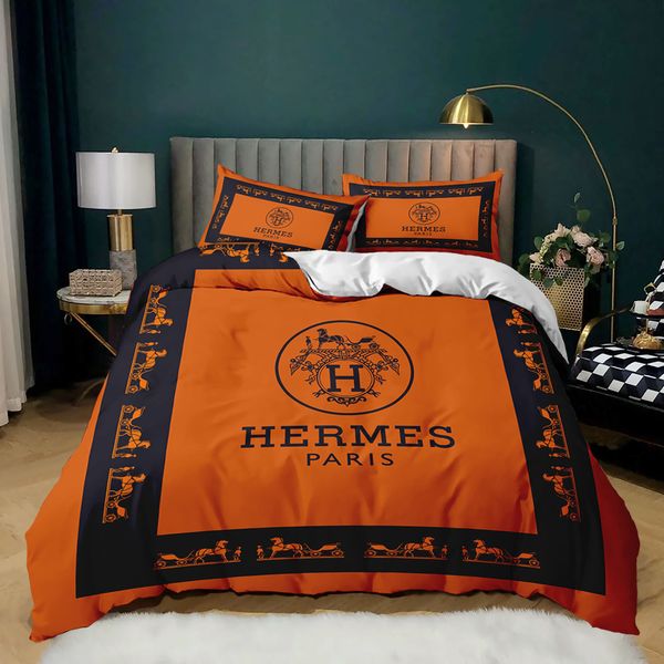 

luxury design letter printed textile bedding set, modern style household items, suitable for friends/family/students, multi-size, with 1 qui