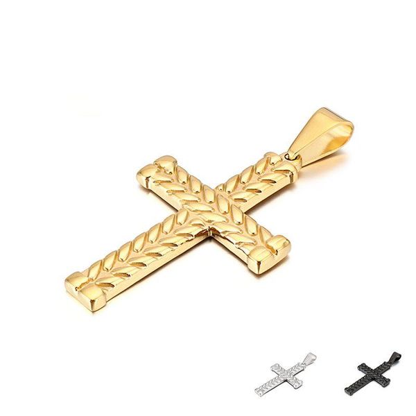 

pendant necklaces /gold/black stainless steel hiphop cruz men necklace, Silver