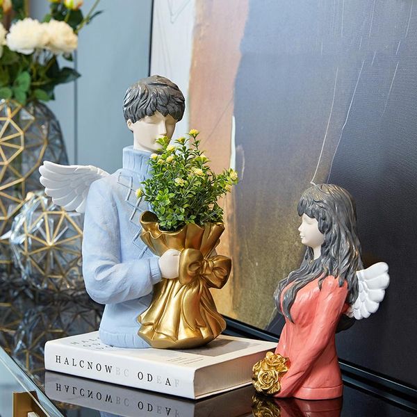 

vases creative couple angel character vase decoration simple home living room wedding anniversary gift