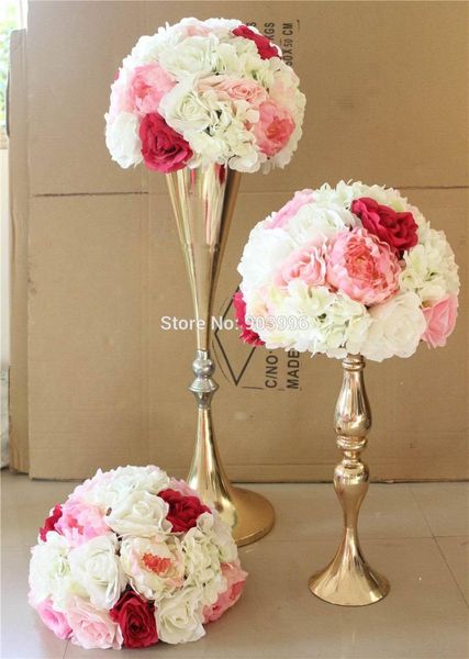 

mix pink series artificial rose wedding flower wall backdrop road lead table centerpiece ball for party market decorative flowers & wreaths