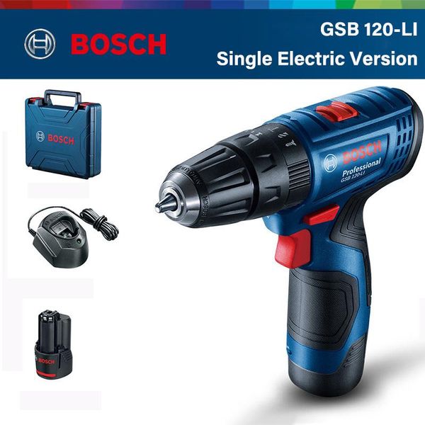 

professiona electric drills bosch power tools gsb 120-li lithium battery hand drill multi-function impact screwdriver professional