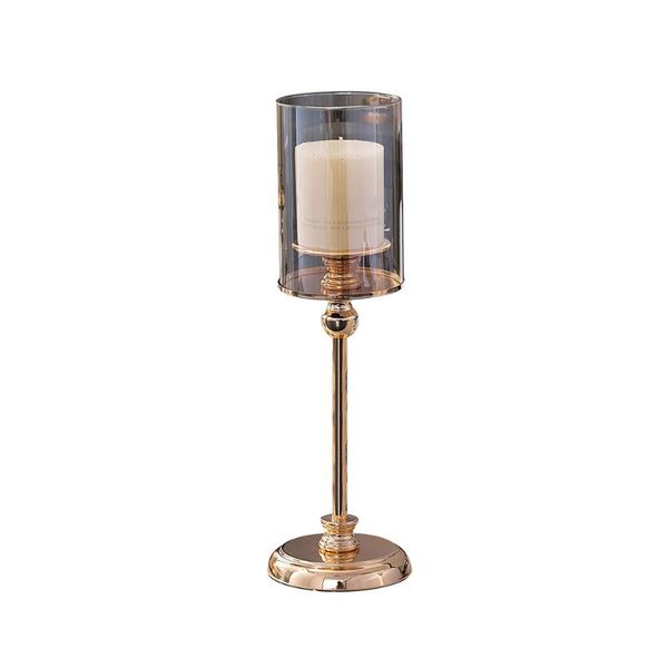 

candle holders glass holder stable standing candlestick european style banquet light multi-purposes decoration