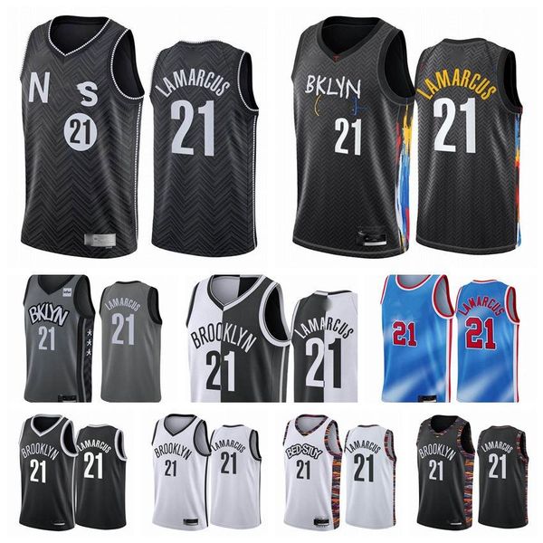 

lamarcus aldridge brooklyn nets men #21 black earned edition basketball jersey 2021 trade, Black;red