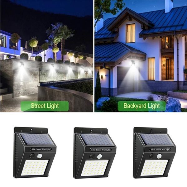 

outdoor wall lamps pir motion sensor solar waterproof street decoration 144 led light garden
