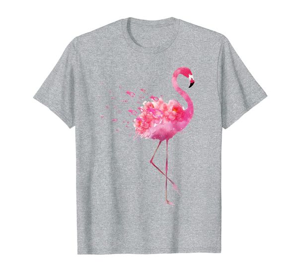 

flamingo flower pink ribbon breast cancer awareness t-shirt, White;black