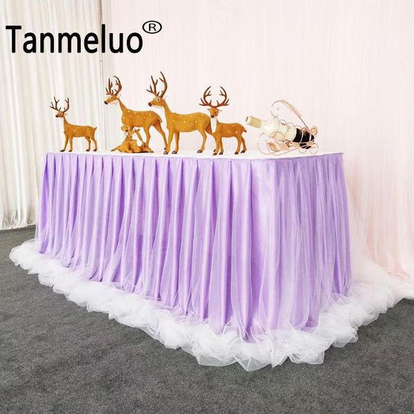 

baby shower table skirt tulle tutu tbale for party wedding home decoration birthday skirting