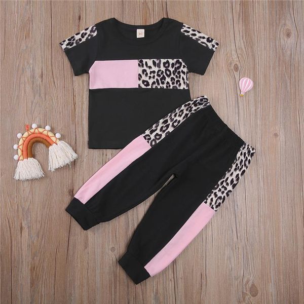 

2pcs little girl cotton outfits,baby o neck short sleeve casual fashion and pants, pink grey black,18 months 6 years, White