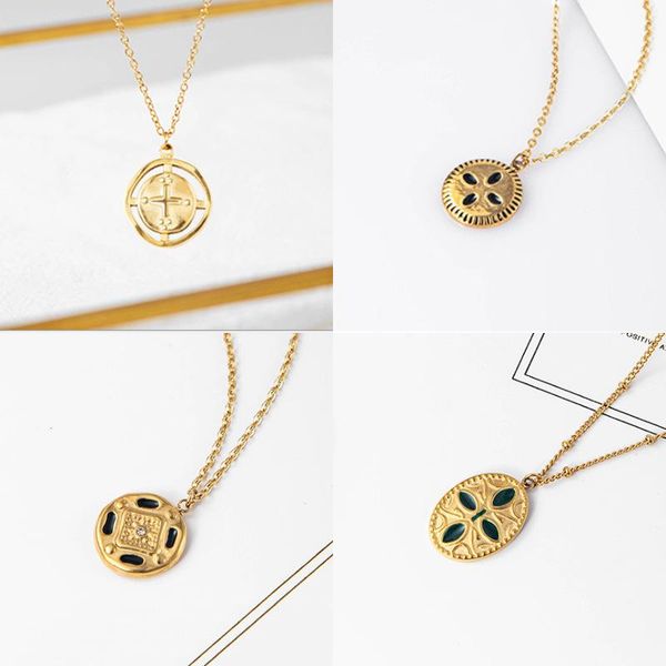 

pendant necklaces fashion tiny dripping oil necklace gold color round choker for women jewelry gift, Silver