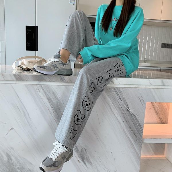 

women's pants & capris real po of autumn clothing korean style loose versatile sports, Black;white