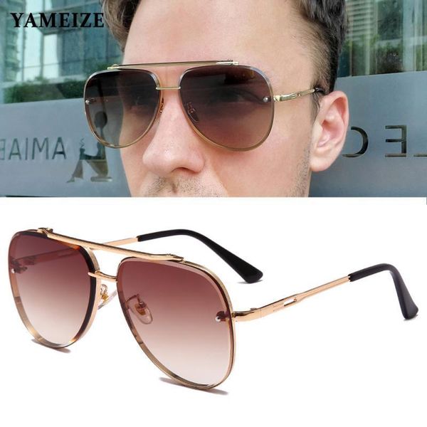 

sunglasses fashion metal pilot style gradient cool unique men women vintage brand design sun glasses retro eyewear, White;black