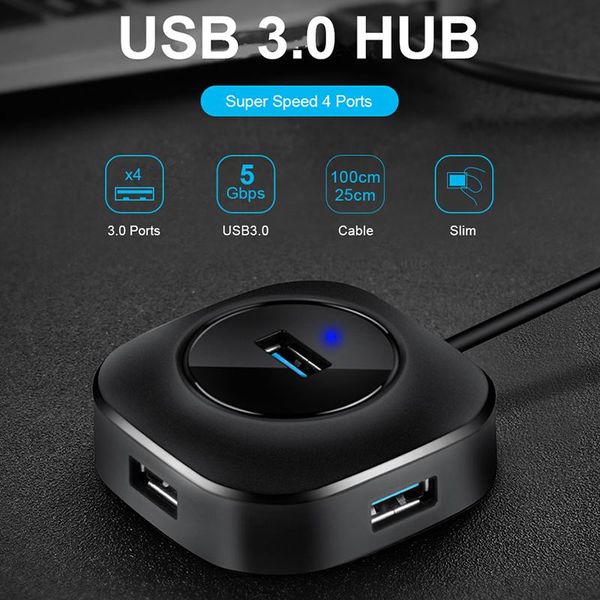

hub usb 3.0 2.0 multi splitter adapter 4 ports speed mini multiple 3 hab usb3.0 port usb-hub expander for pc hubs