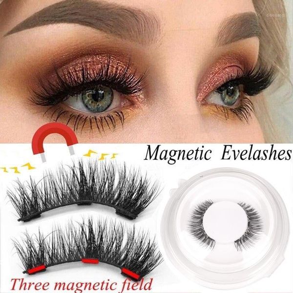

magnetic eyelashes with 3 magnets lashes natural long false magnet eyelash extension makeup tools1