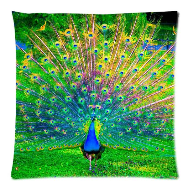 

peacock print pillow case diy cover decorative pillowcase for sofa chair cushion 45x45cm home decor cushion/decorative