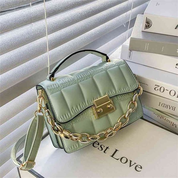 

women's 2021 new embroidered hand-held small square bag