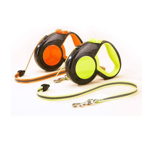 

dog collars & leashes automatic retractable reflective harness traction rope dogs cats walking pet leash lead extending 3m/5m