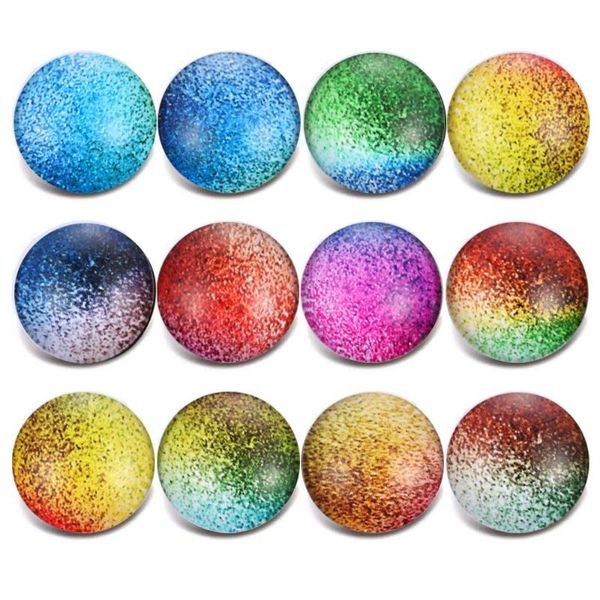 

charm bracelets 10pcs/lot mixed snap button jewelry colorful shinny glass charms fit 18mm snaps bracelet for women gift zb411, Golden;silver