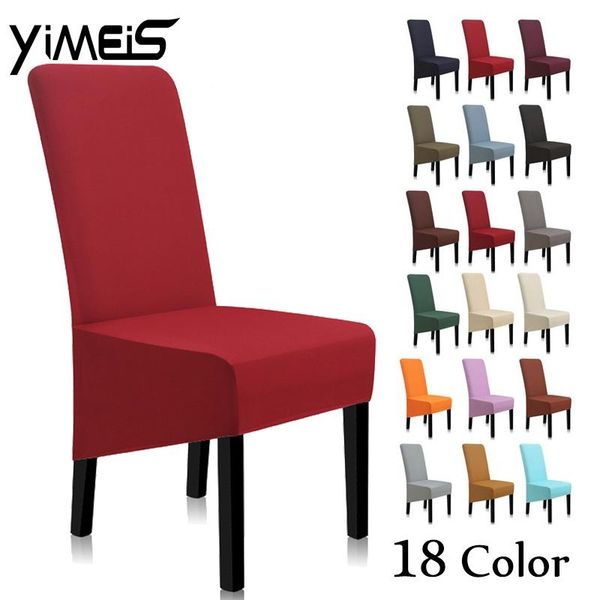 

chair covers spandex solid color dining anti-dirty stretch cover kitchen a45008