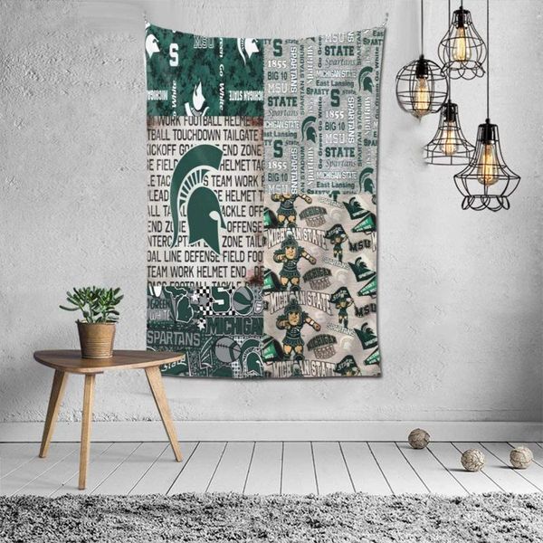 

tapestries msu spartans tapestry art home decoration