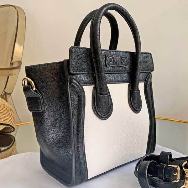 

black crossbody smile bag luggage pouch ladies quality shloulder bucket purse genuine leather handbag high-grade