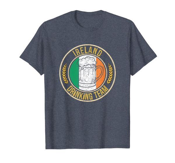 

funny beer ireland drinking team casual t-shirt, White;black