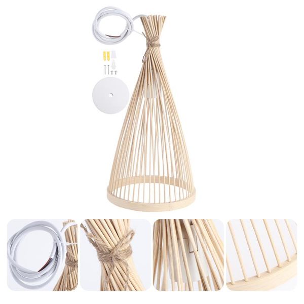 

bamboo hanging light japanese wood lamp pendant for bedroom lamps