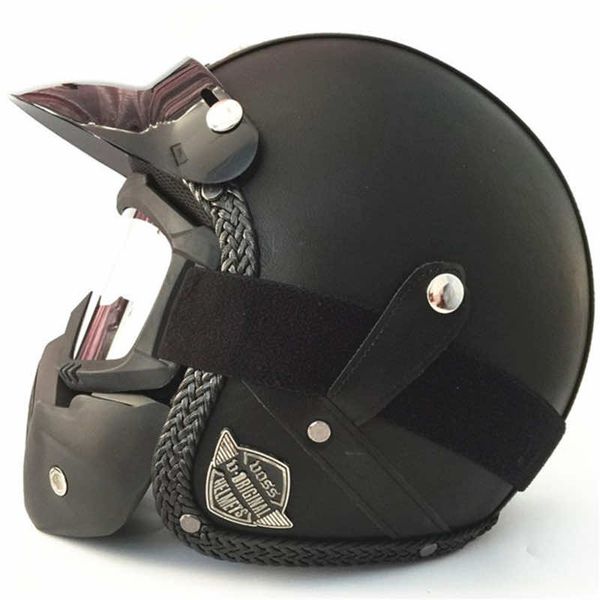 

Vintage Street 3/4 Open Face Helmet with Silver Visor and Multiple Styles TK54, Multi