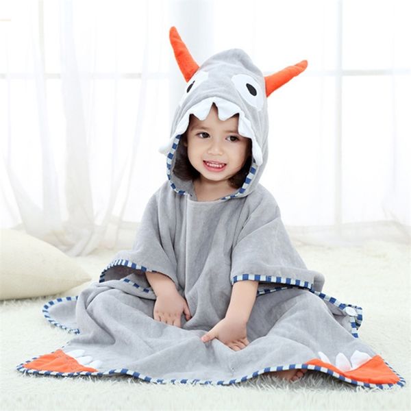 Toalha Outono Bebê Meninos Crianças Praia Meninas Hoodie Natal Poncho Crianças Banho Animal Animal Natação Bathrobe Algodão 210728