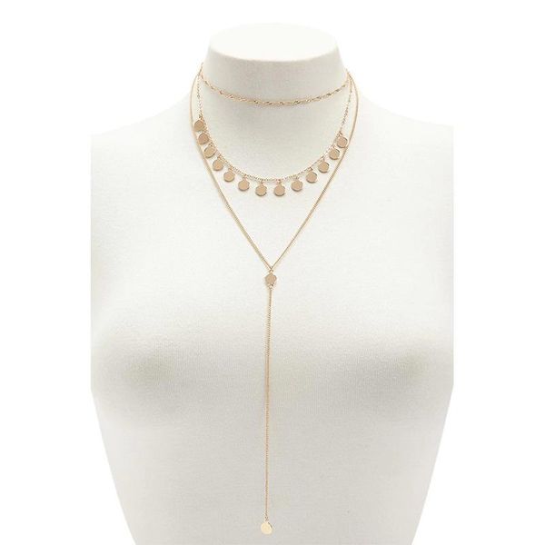 

chains accessories multilevel circular collar bone chain women street snap sautoir deserve to detonation product xl284 by hand, Silver
