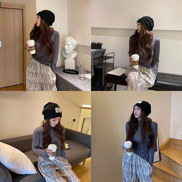 

women's sweaters 2021 fall winter morday undershirt female elasticity slim sweater women korean long sleeve t-shirt basic solid pullove, White;black