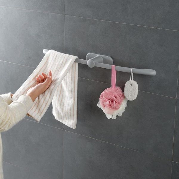 

towel racks long plastic puch holder wall mounted bathroom hanger shelf organizer