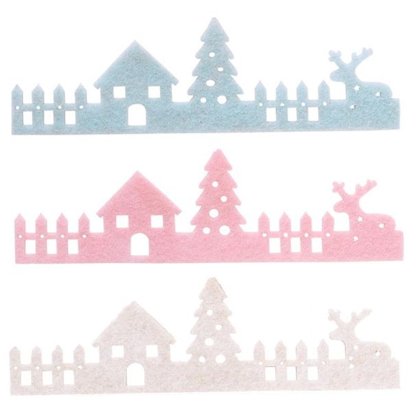 

christmas decorations 3pcs fence stickers removable diy decals xmas showcase ornaments